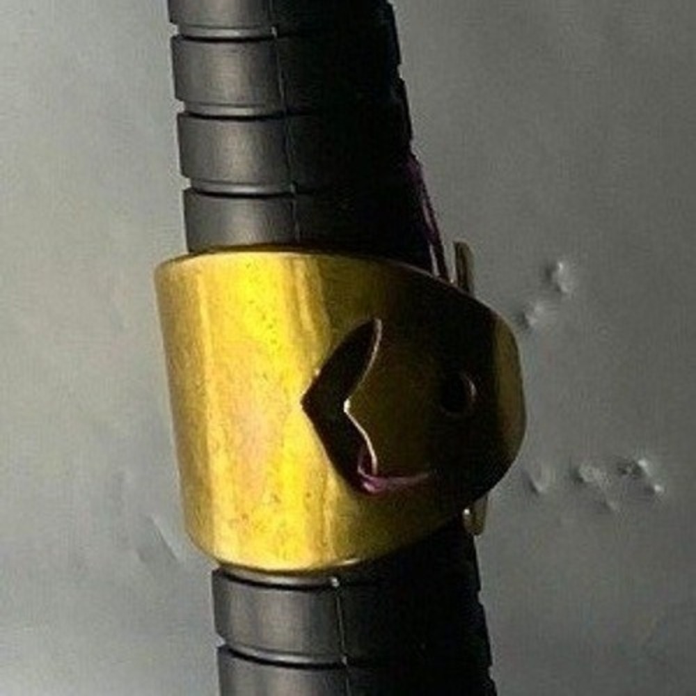 Gold Tone Small Shield Charm Ring Women Adjustable Size 6.75
